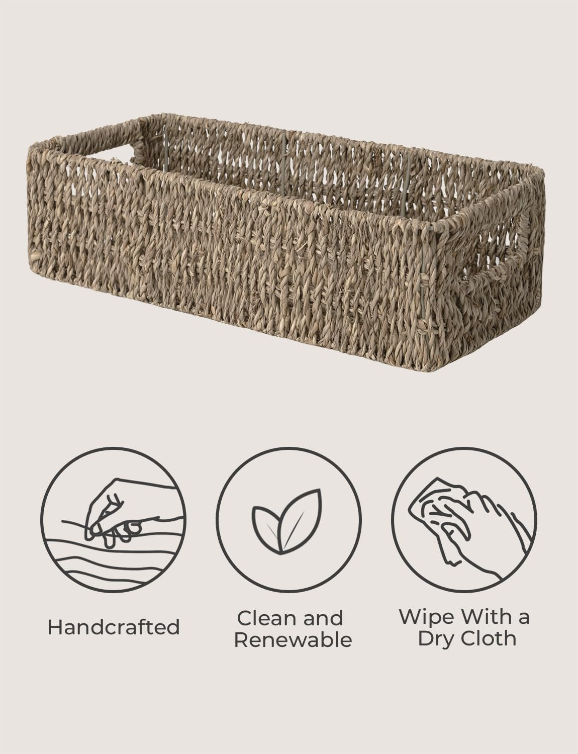 "Versatile Seagrass Storage Basket – Perfect for Bathroom, Kitchen & Home Decor" 🏡💖