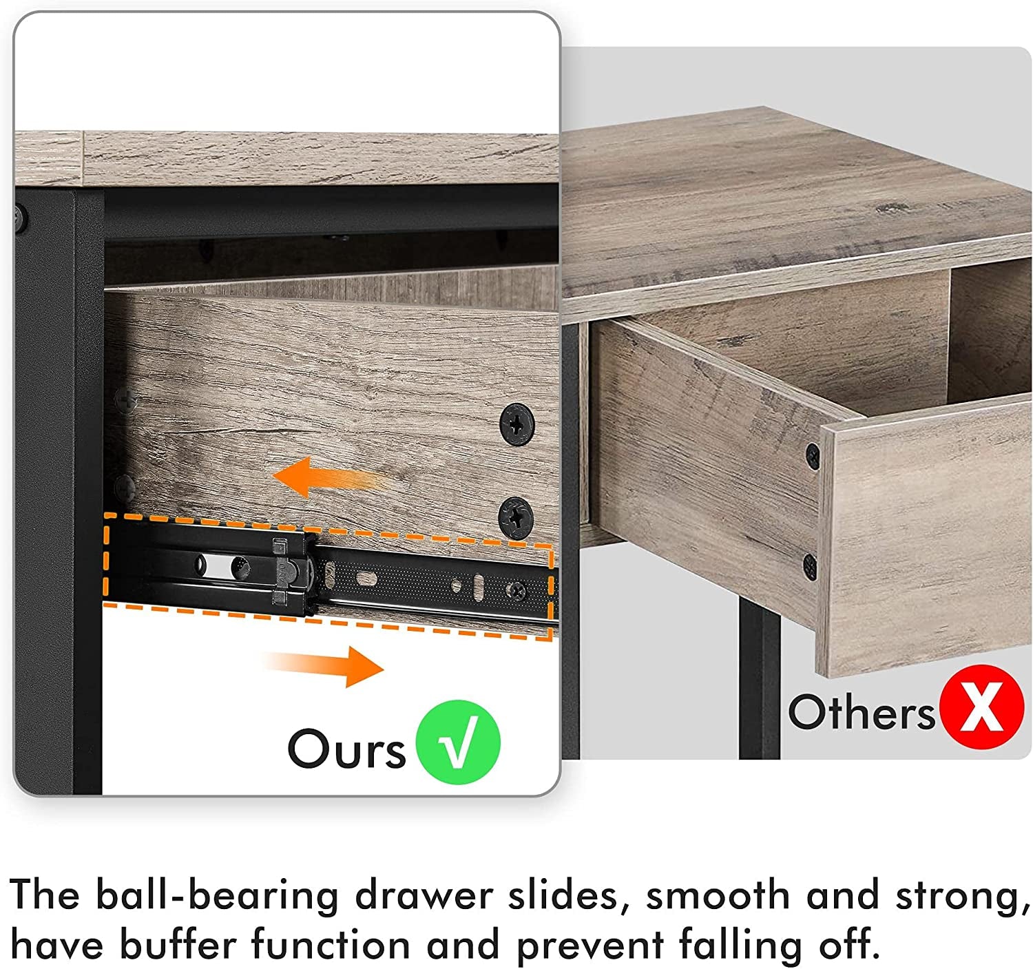 Elegant X-Design Console Table with Storage - Versatile Sofa, Entryway, and TV Stand with Ball Bearing Drawer & Anti-Tipping Safety