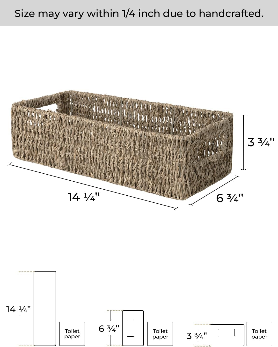 "Versatile Seagrass Storage Basket – Perfect for Bathroom, Kitchen & Home Decor" 🏡💖