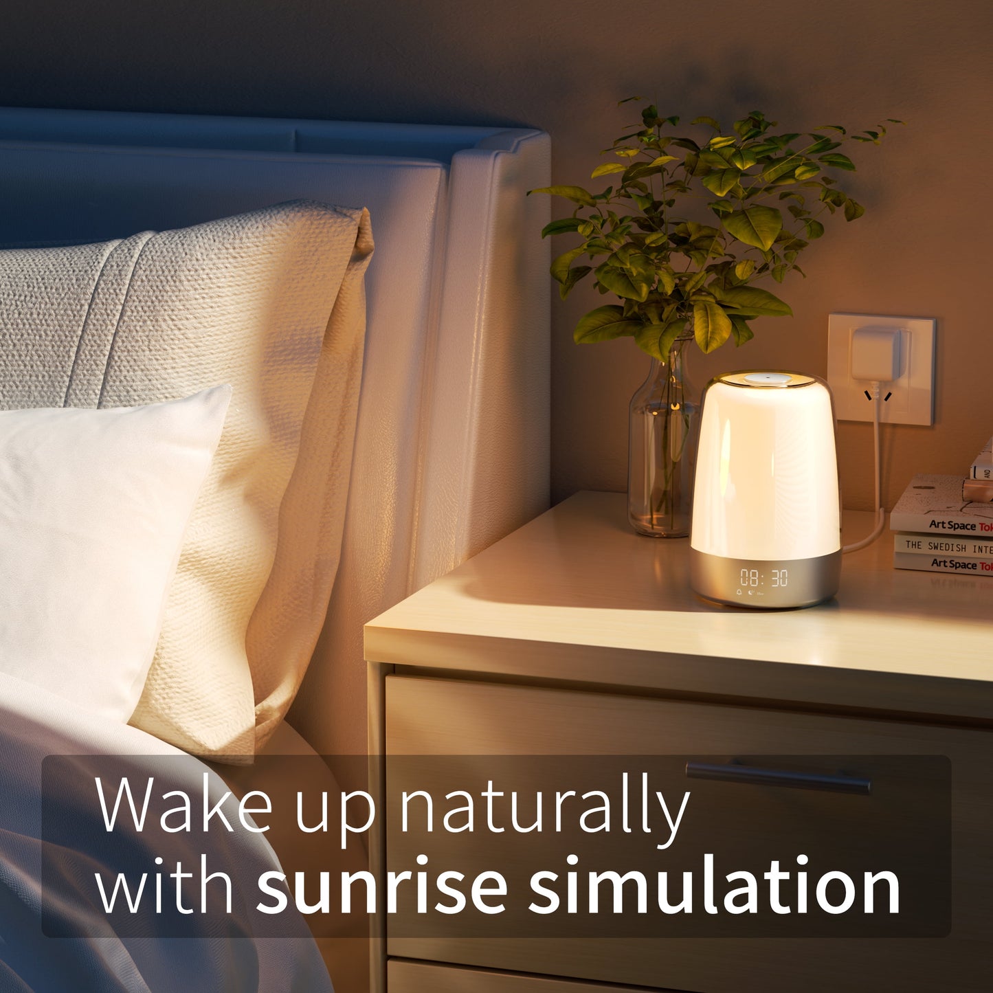 🌅 Hansang Sunrise Wake-Up Lamp – Wake Up Naturally, Sleep Peacefully! 🌙✨