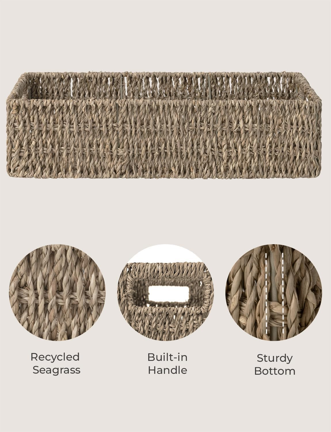 "Versatile Seagrass Storage Basket – Perfect for Bathroom, Kitchen & Home Decor" 🏡💖