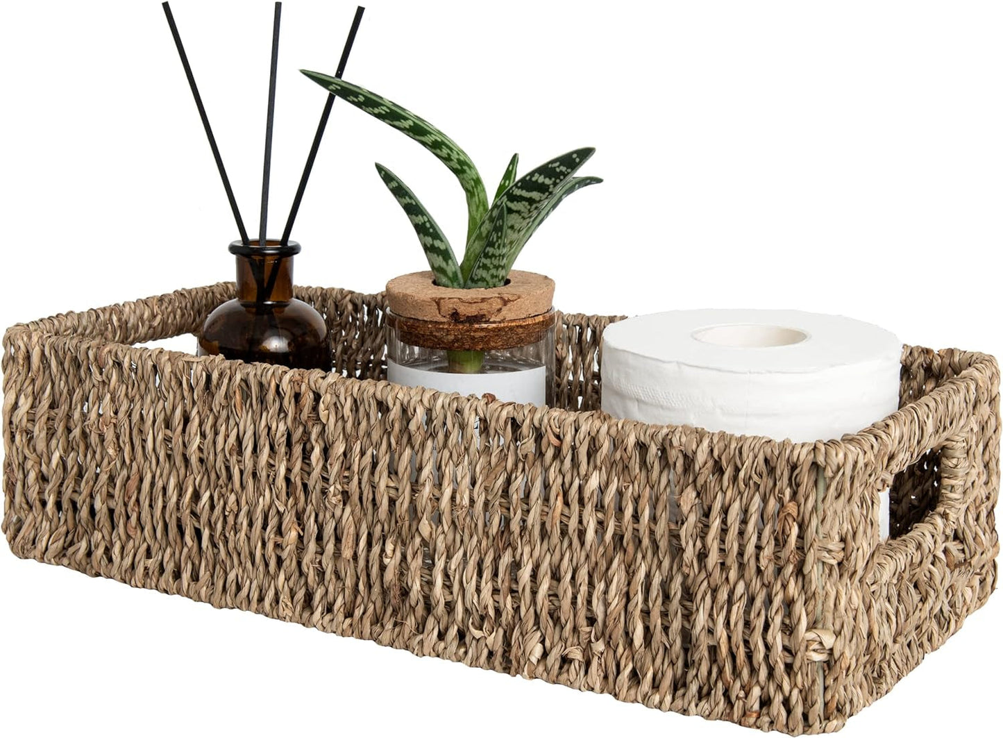 "Versatile Seagrass Storage Basket – Perfect for Bathroom, Kitchen & Home Decor" 🏡💖