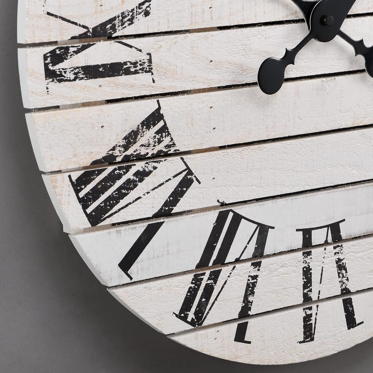 FirsTime & Co. White Shiplap Farmhouse Wall Clock – Timeless Charm for Any Space!